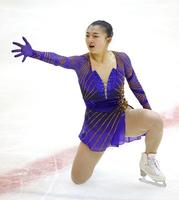 　フィギュアスケート女子で優勝した坂本花織＝帯広の森スポーツセンター