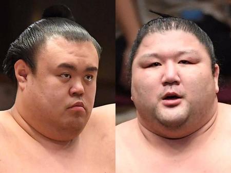 　英乃海（左）と紫雷