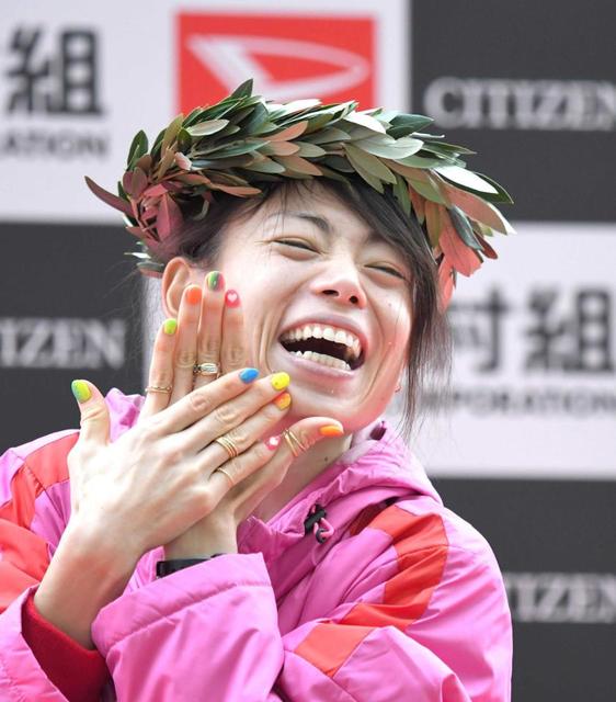 松田瑞生Ｖ３　自己＆大会新、日本歴代５位２時間２０分５２秒でも悔し涙