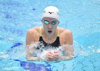 　女子４００ｍ個人メドレー予選で泳ぐ大橋悠依（撮影・伊藤笙子）