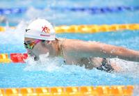 　女子１００ｍバタフライ予選を８位で通過した池江（撮影・伊藤笙子）