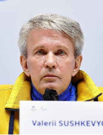 　ウクライナ・パラリンピック委員会のスシケビッチ会長（共同）