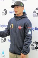 　取材に応じる大原洋人