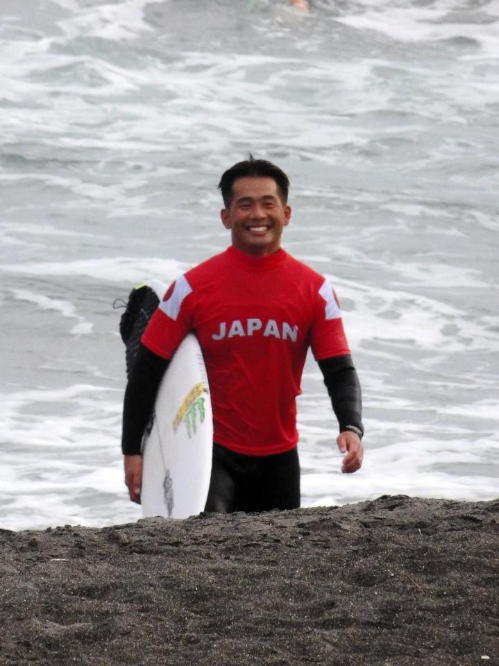 　試合を終えて笑顔の大原洋人