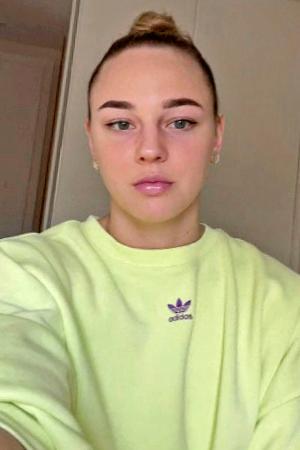 　オンライン取材に応じる、東京五輪柔道女子４８キロ級銅メダリストのダリア・ビロディド選手＝１４日