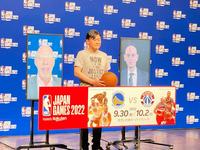 　ＮＢＡプレシーズンゲームの日本開催を発表した楽天の三木谷浩史会長兼社長