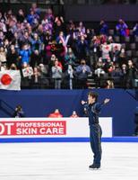 　男子フリーの演技を終えた宇野昌磨（共同）