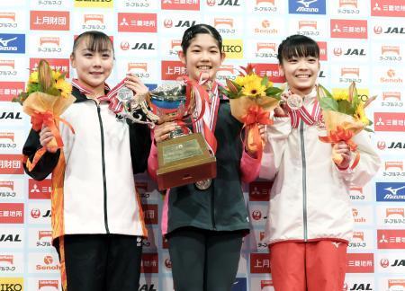 体操女子、１７歳笠原有彩が初Ｖ宮田笙子２位、全日本選手権
