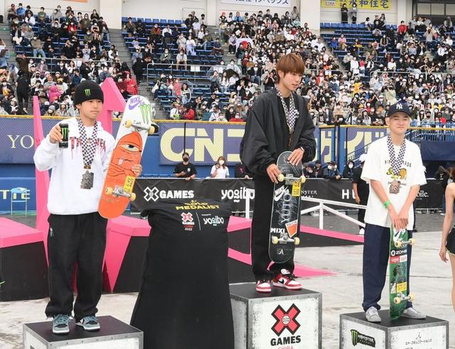 日本初Ｘゲームでまた快挙　日本勢が表彰台独占「ハンパじゃない」堀米雄斗が優勝