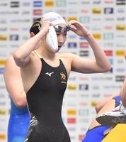 　女子１００ｍ自由形予選を１位で通過した池江璃花子（撮影・伊藤笙子）