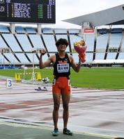 　４００メートル障害を世界選手権の参加標準記録で優勝した黒川和樹