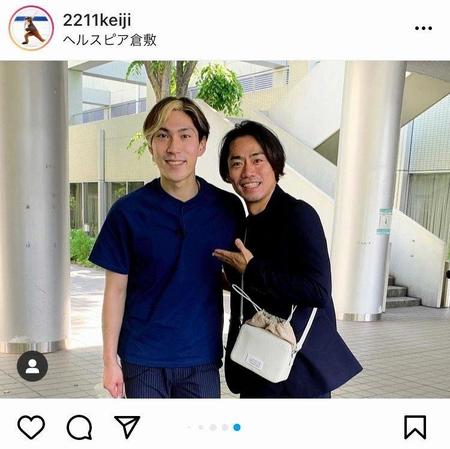 高橋大輔との２ショット　田中刑事さんのインスタグラム＠２２１１ｋｅｉｊｉより