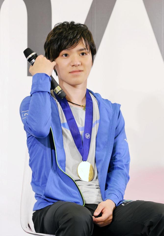 　ミズノのトークイベントに参加した宇野昌磨（代表撮影）