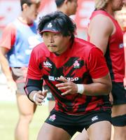 　フランス戦の前日練習で調整する稲垣