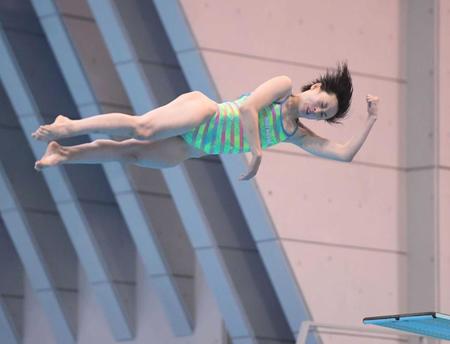 　馬淵優佳の２本目（撮影・金田祐二）