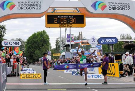 　優勝したエチオピアのトラ（代表撮影）