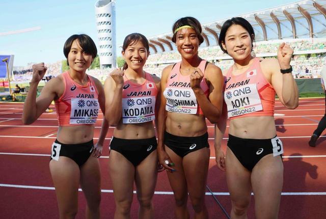 世界陸上　女子４００Ｍリレー　４３秒３３の日本新も１組７着で予選敗退