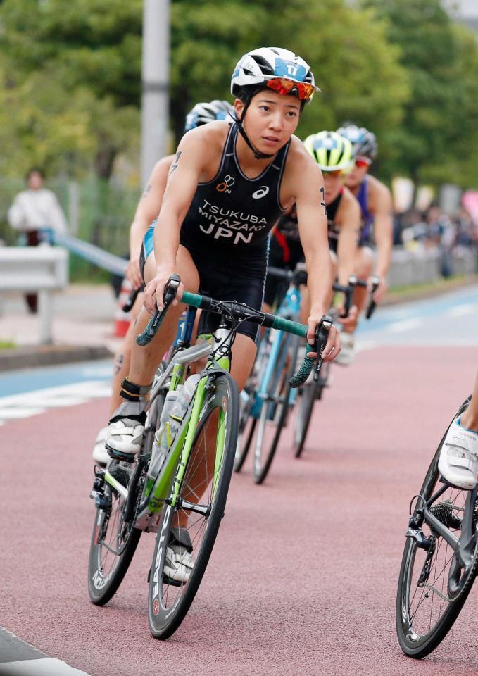 　２０１９年１０月、トライアスロンの日本選手権に出場した宮崎集選手