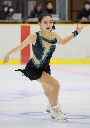 　今季初戦に臨んだ河辺愛菜（撮影・石湯恒介）