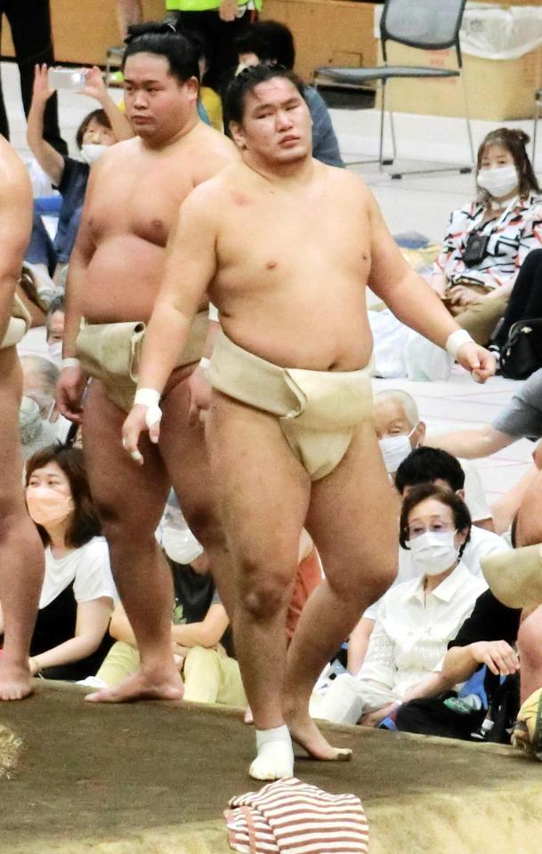 　夏巡業で稽古に参加した豊昇龍