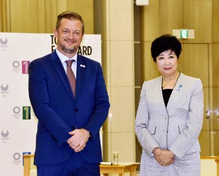 国際パラ会長「レガシー実現を」小池都知事と面会