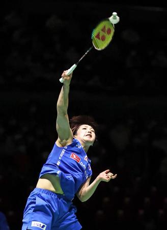 　女子シングルス、ストレート勝ちで準決勝に進出した山口茜（代表撮影）