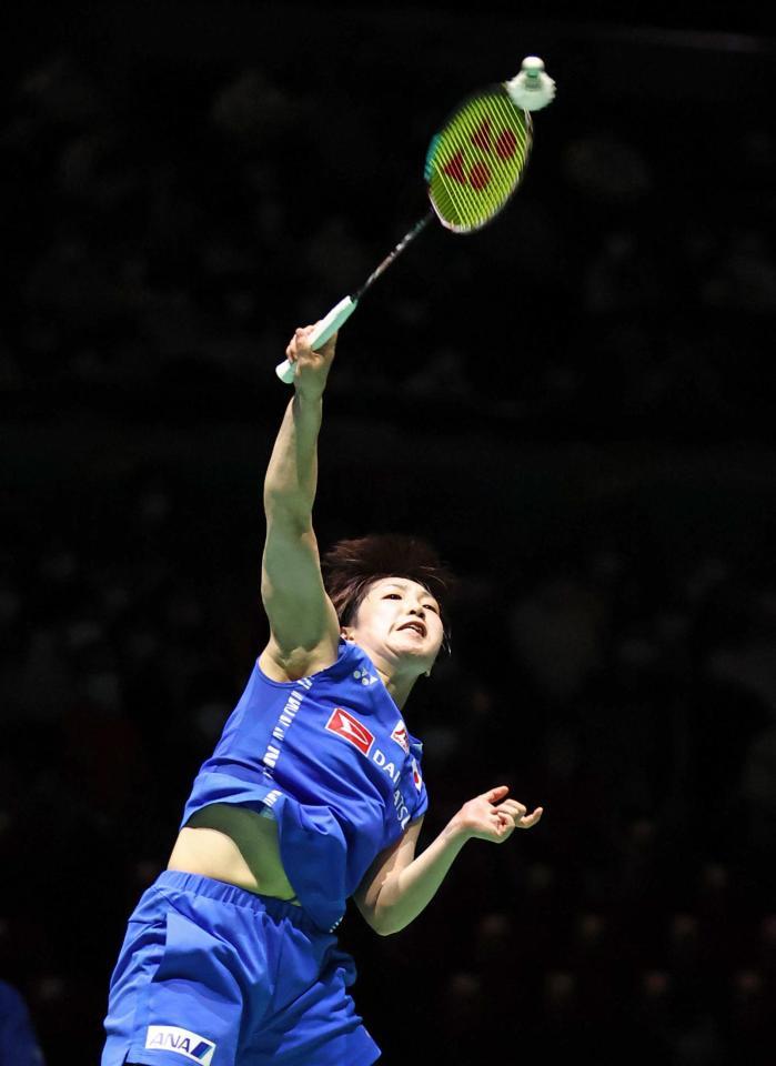 　女子シングルス、ストレート勝ちで準決勝に進出した山口茜（代表撮影）