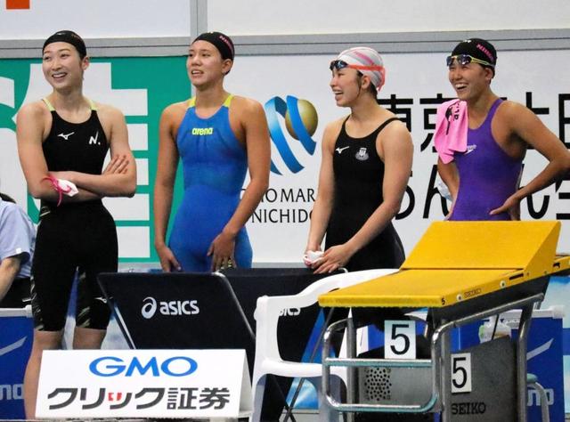 池江璃花子がフリーリレーに出場　予選４位で決勝へ　日本学生選手権