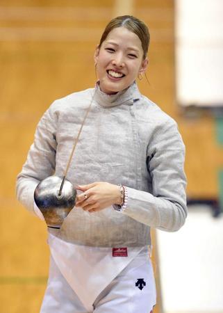 　女子サーブルで決勝進出を決めた江村美咲