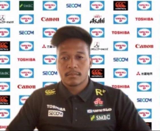 　オンライン取材に応じる日本代表・松島