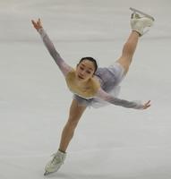 　２０２２中部フィギュアスケート選手権大会に臨む松生理乃（撮影・石井剣太郎）