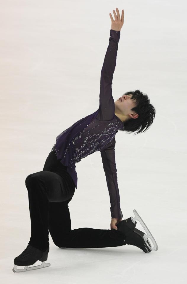 　大会３連覇を果たした山本草太（撮影・石井剣太郎）