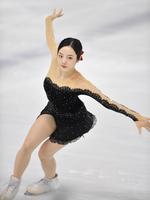 　華麗な演技を見せる本田真凜（撮影・西岡正）