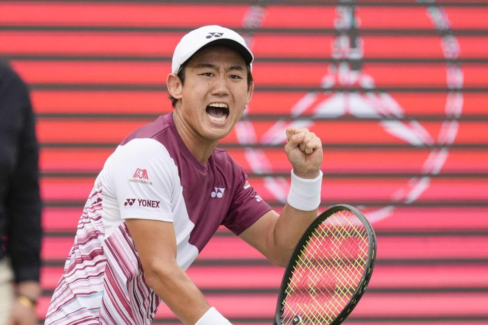 　シングルスで優勝した西岡良仁（ＡＰ＝共同）