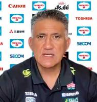 　オンライン会見を行うジョセフ・ヘッドコーチ