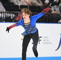 　フリーの演技をするイリア・マリニン（撮影・高石航平）