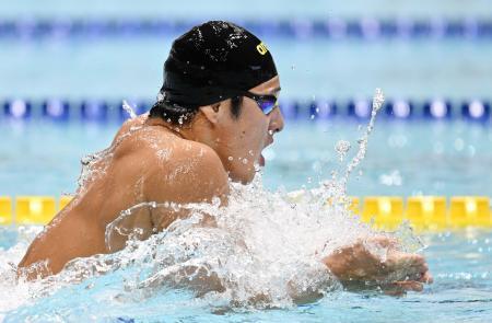 　男子２００メートル個人メドレー決勝　１分５１秒８３で優勝した瀬戸大也＝東京辰巳国際水泳場