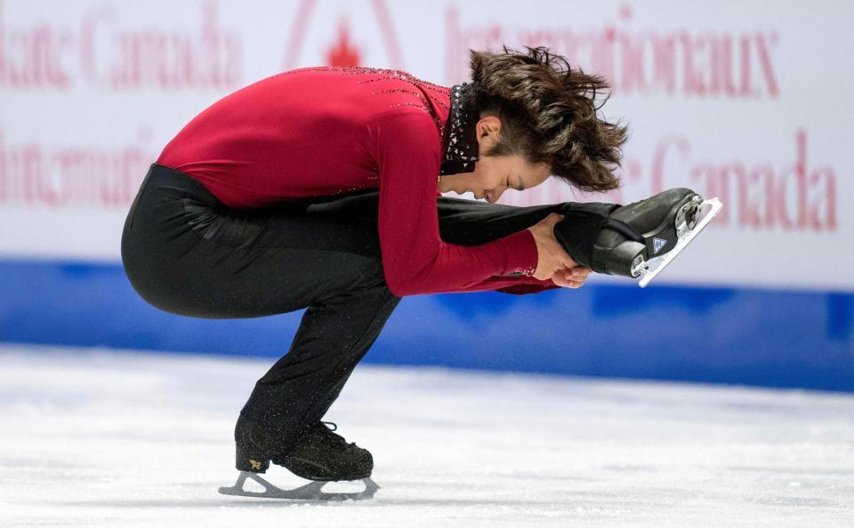 　男子ＳＰで演技する宇野昌磨