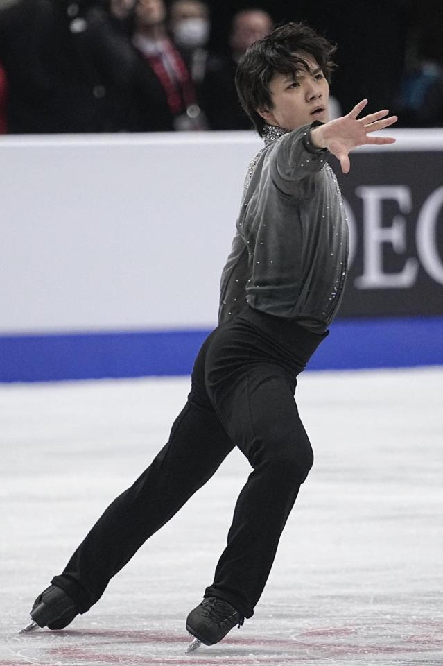 　男子フリーの演技をする宇野昌磨（ＵＳＡ　ＴＯＤＡＹ・ロイター＝共同）