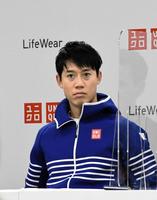 　都内でイベントに出席し、記者会見に臨んだ錦織圭