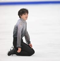 　男子ＦＳの演技を終えた宇野昌磨（撮影・伊藤笙子）