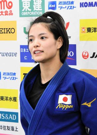 　ＧＳ東京大会を前に取材に応じた阿部詩