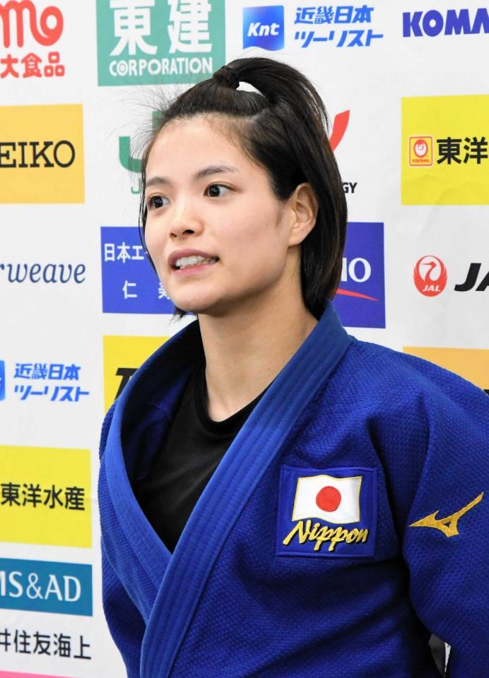 　ＧＳ東京大会を前に取材に応じた阿部詩