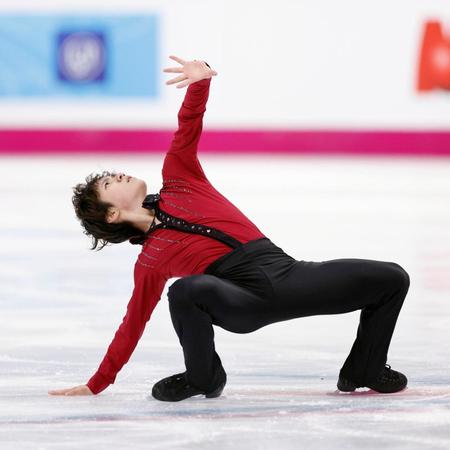 　男子ＳＰで首位の宇野昌磨