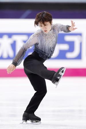 　優勝した宇野昌磨のフリーの演技（共同）