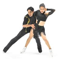 　本番に向け調整する村元哉中、高橋大輔組（撮影・高部洋祐）