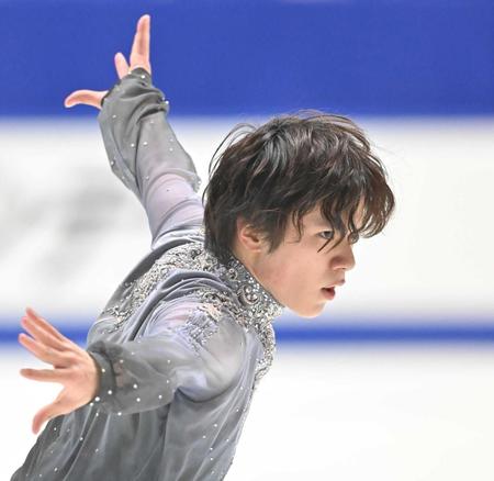 　力強い演技を披露する宇野昌磨（撮影・高部洋祐）