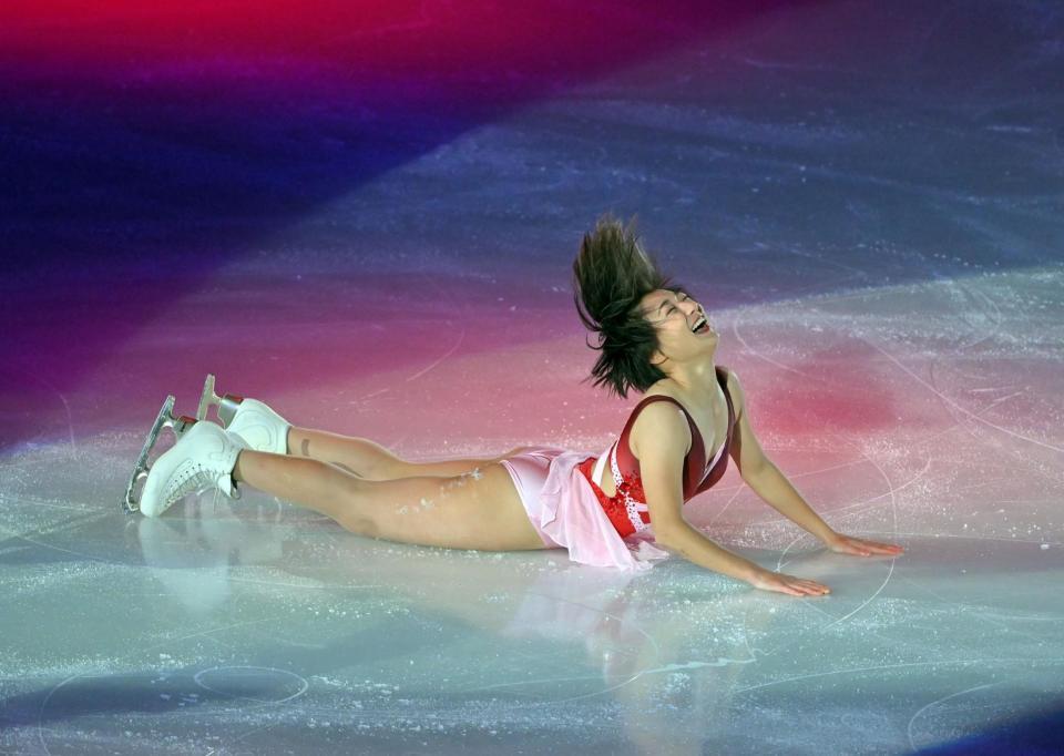 　演技する坂本花織（撮影・山口登）