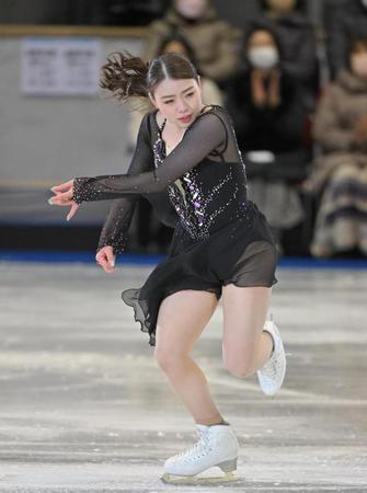 　演技する紀平梨花（撮影・山口登）