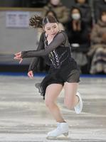 　演技する紀平梨花（撮影・山口登）